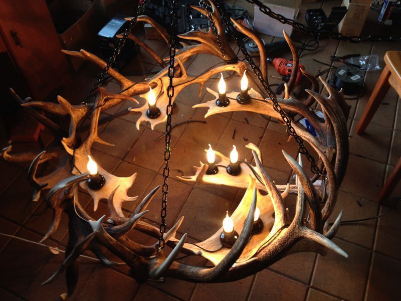 Real Antler Chandeliers